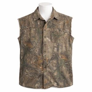 Size L RedHead Cabelas Men’s Camo Button Up Hunting Shirt Vest Outdoor